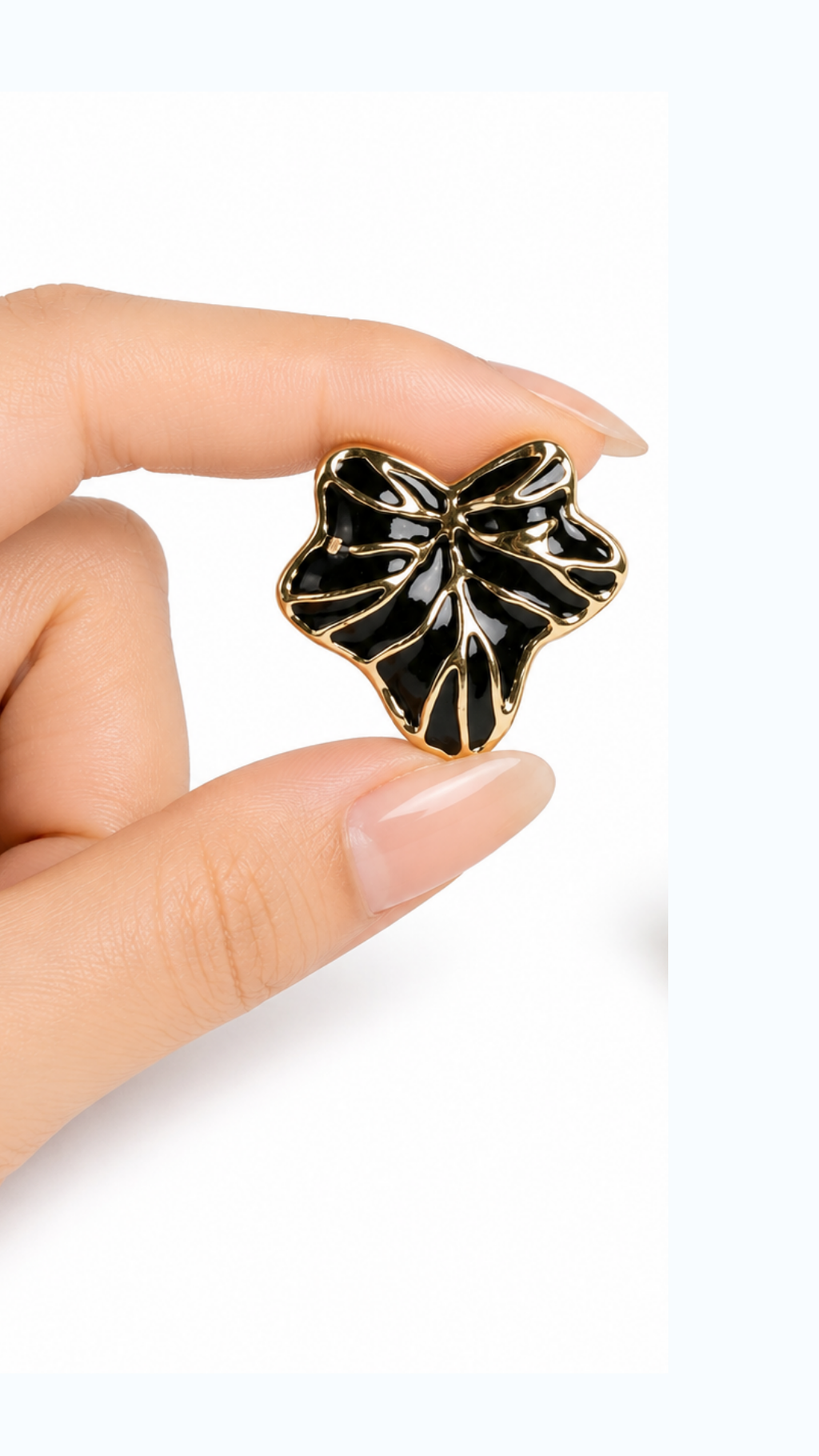 Onyx Leaf Earrings