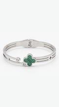 Emerld Clover Cuff Bracelet