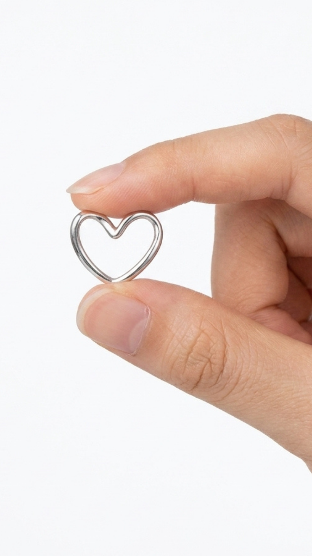 Silver Heart Studs