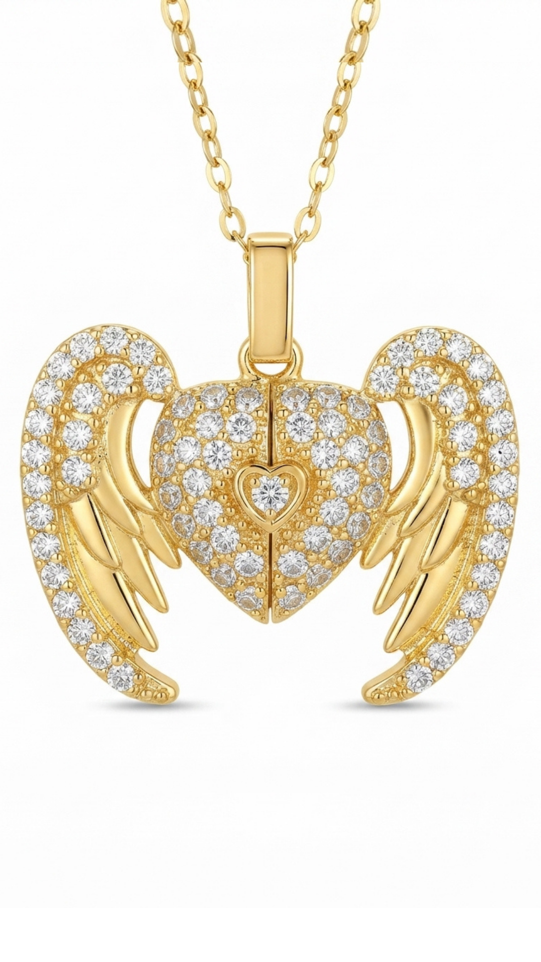 Angel Wing Heart Pendant