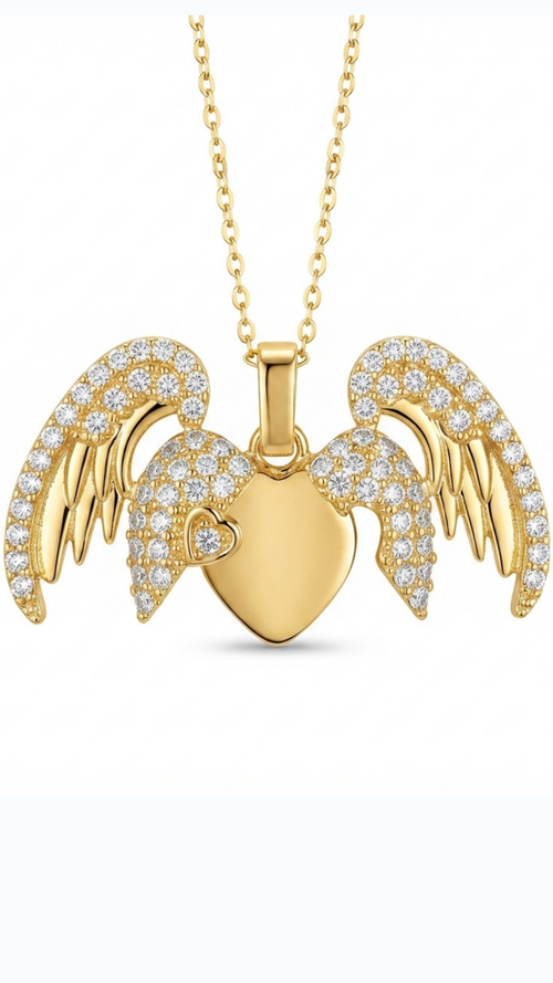 Angel Wing Heart Pendant