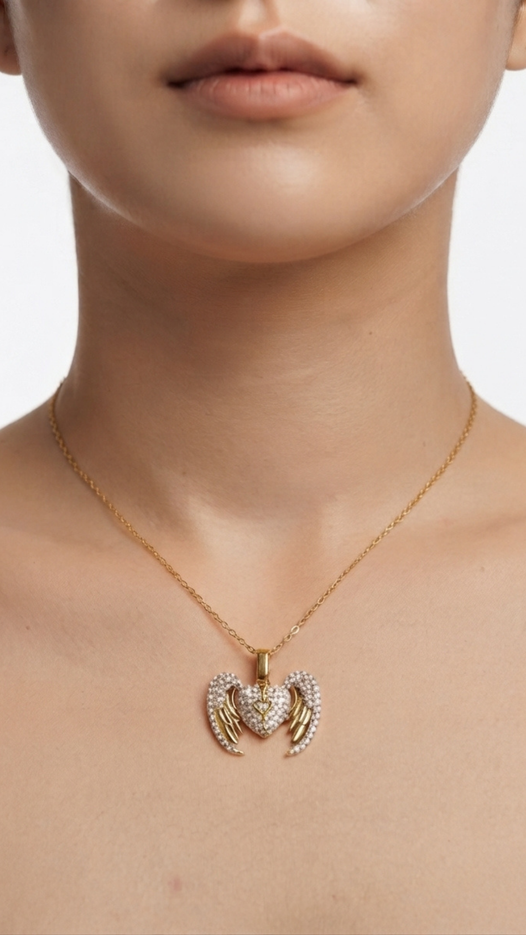 Angel Wing Heart Pendant