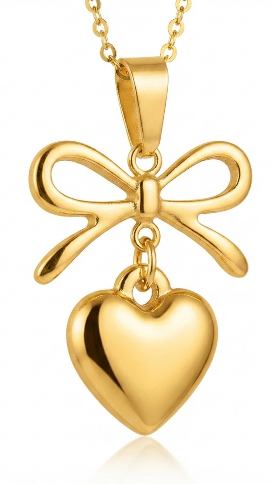 Bow & Heart Pendant