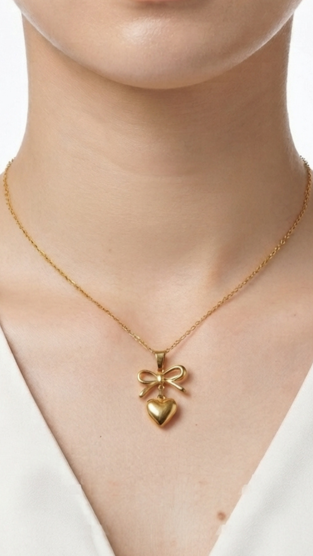 Bow & Heart Pendant