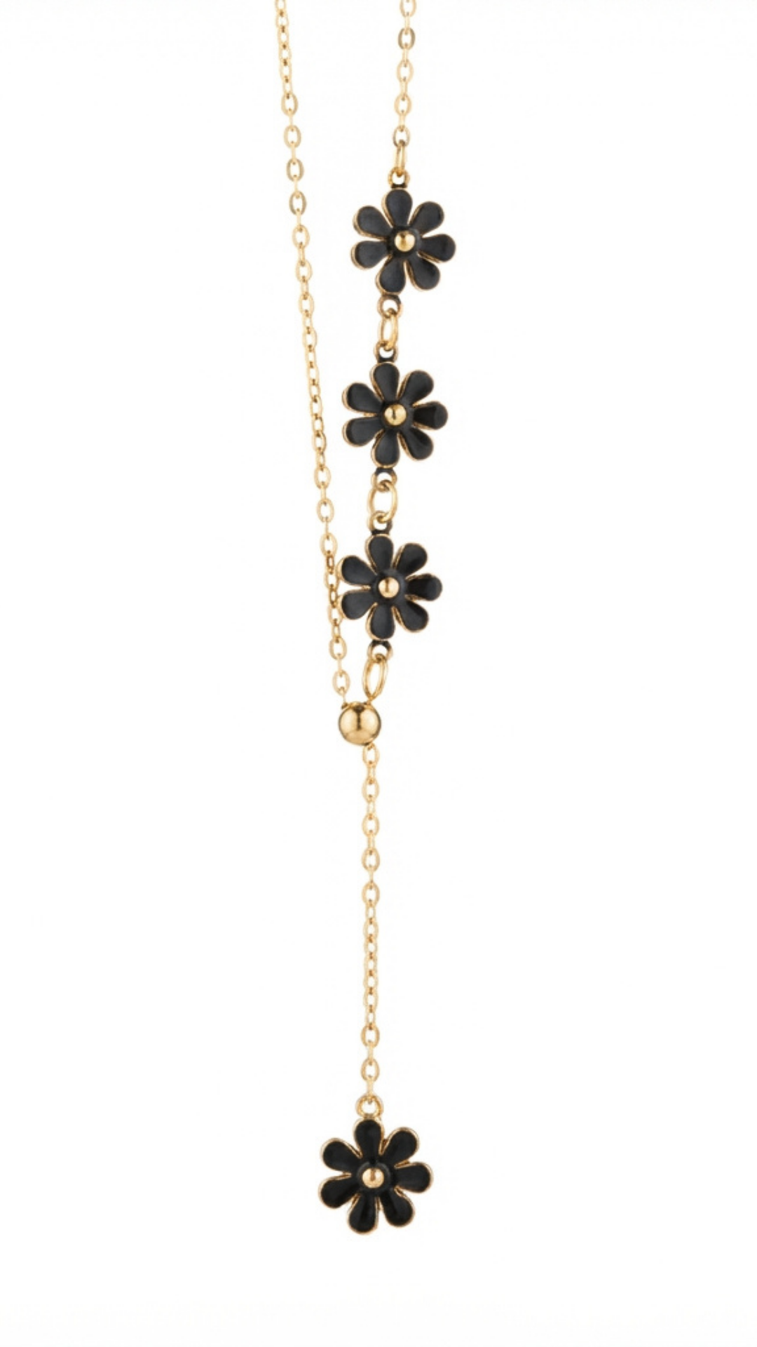 Midnight Bloom Y-Necklace Pendant