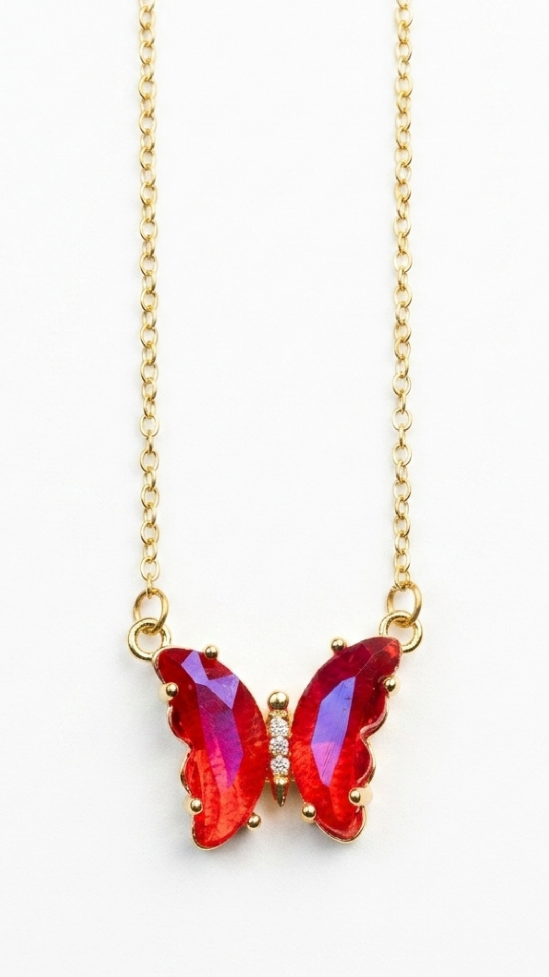 Crimson Butterfly Pendant