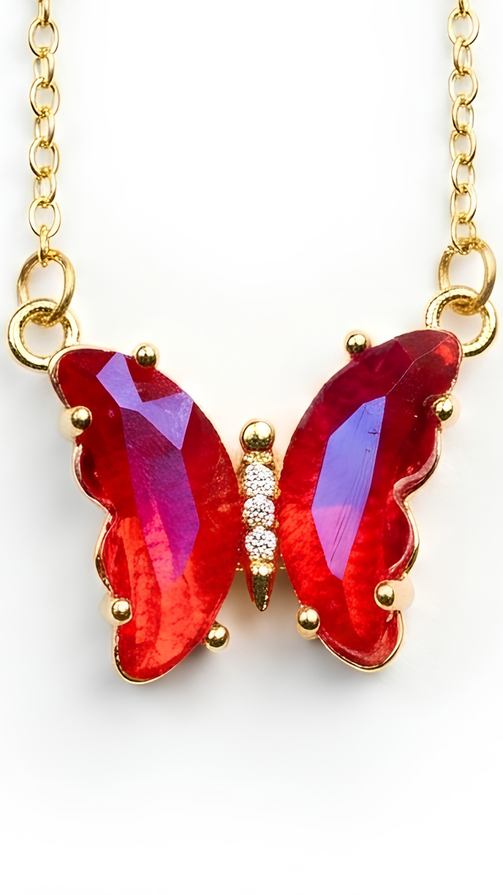 Crimson Butterfly Pendant