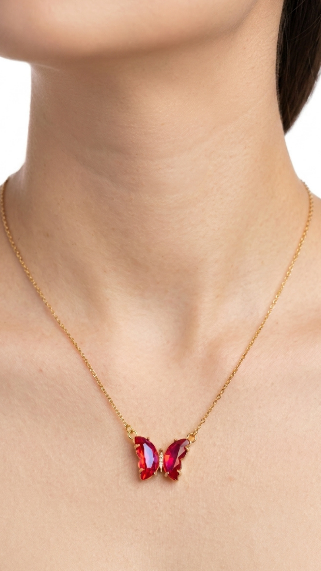 Crimson Butterfly Pendant