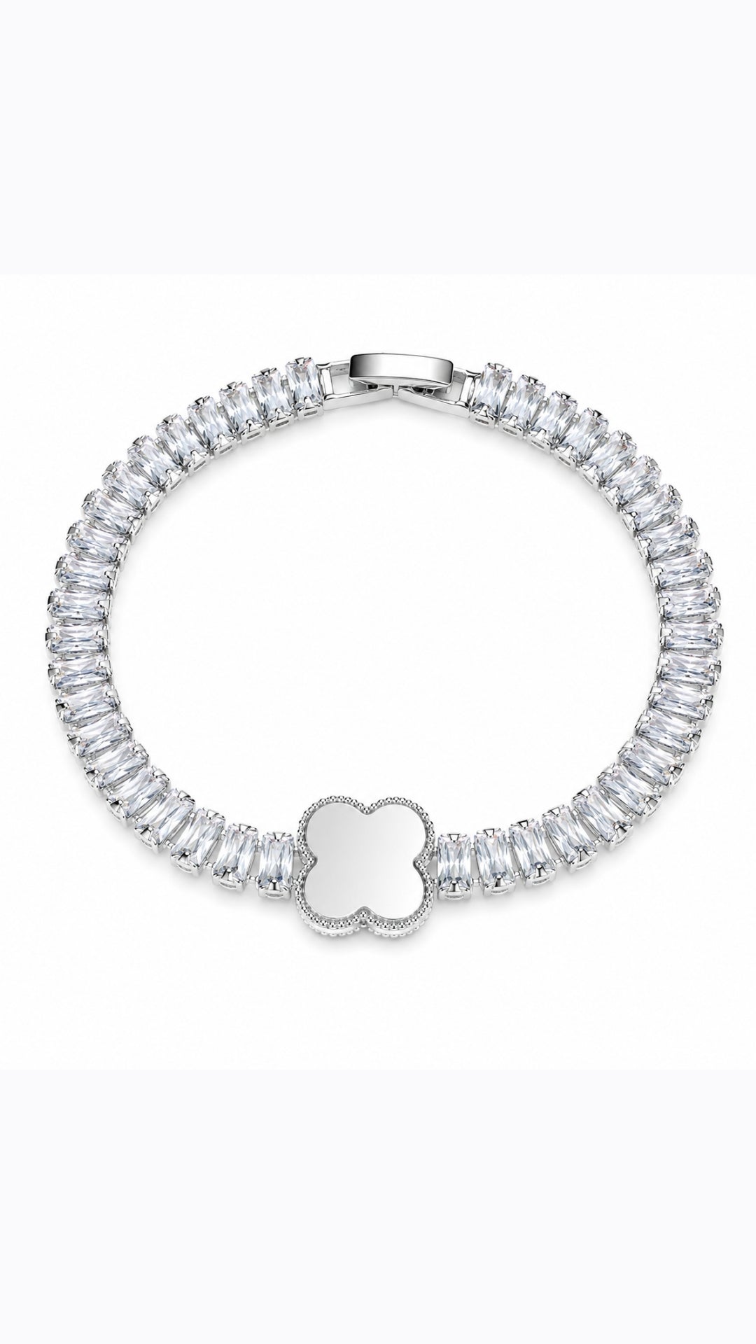 Onyx Clover Tennis Bracelet