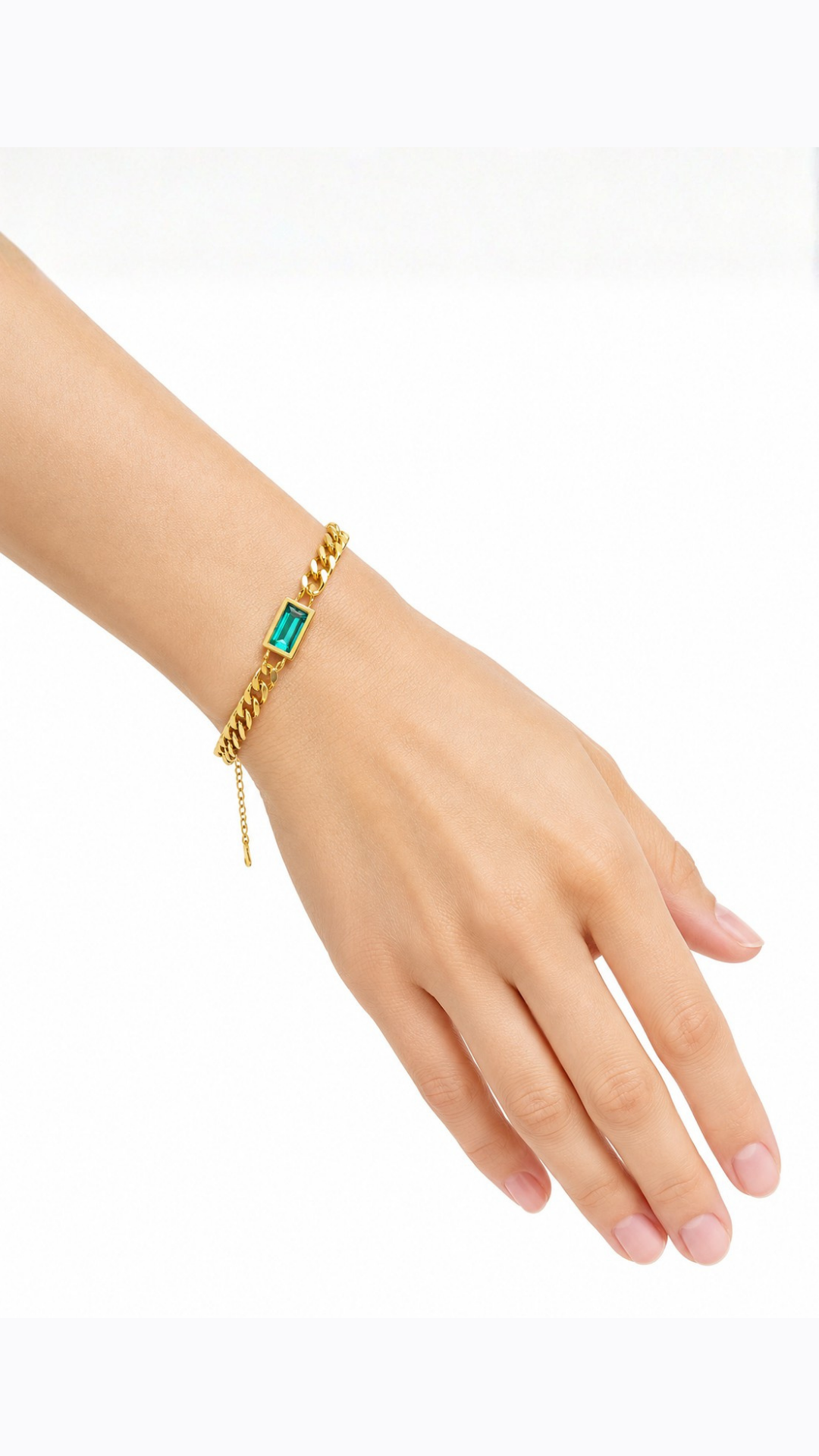 Emerald Link Double Chain Bracelet