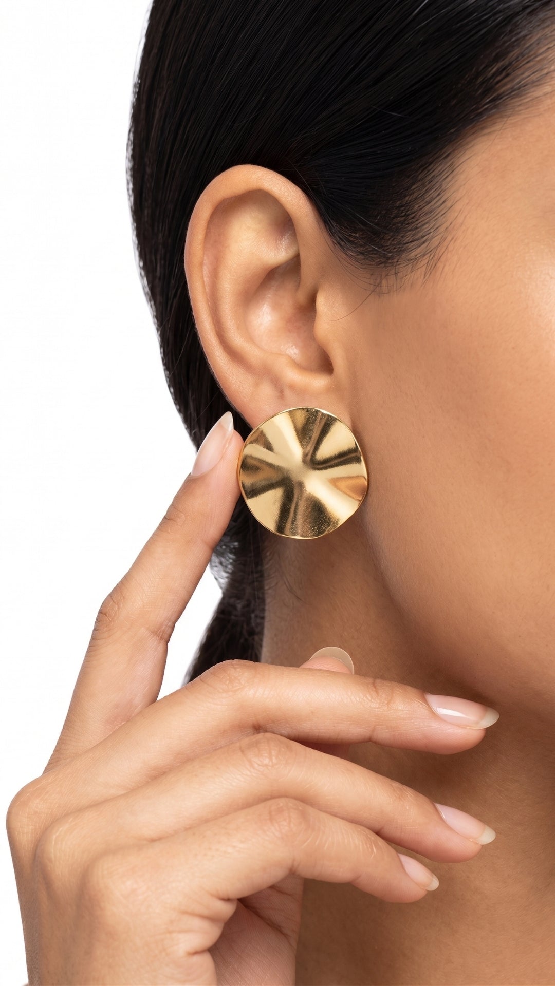 Golden Disc Earrings