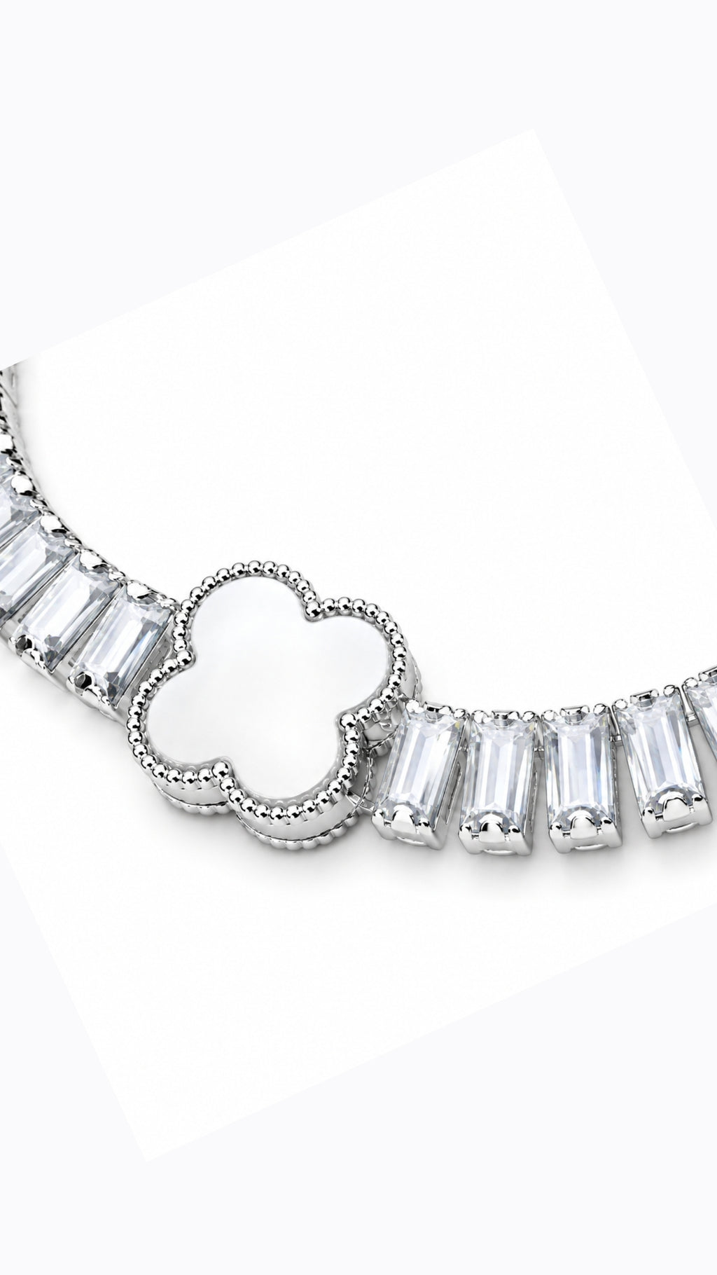 Onyx Clover Tennis Bracelet