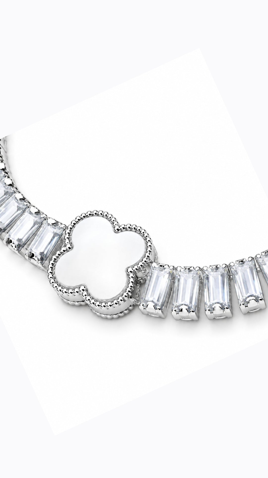 Onyx Clover Tennis Bracelet