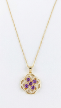 Amethyst Clover Fidget Pendant