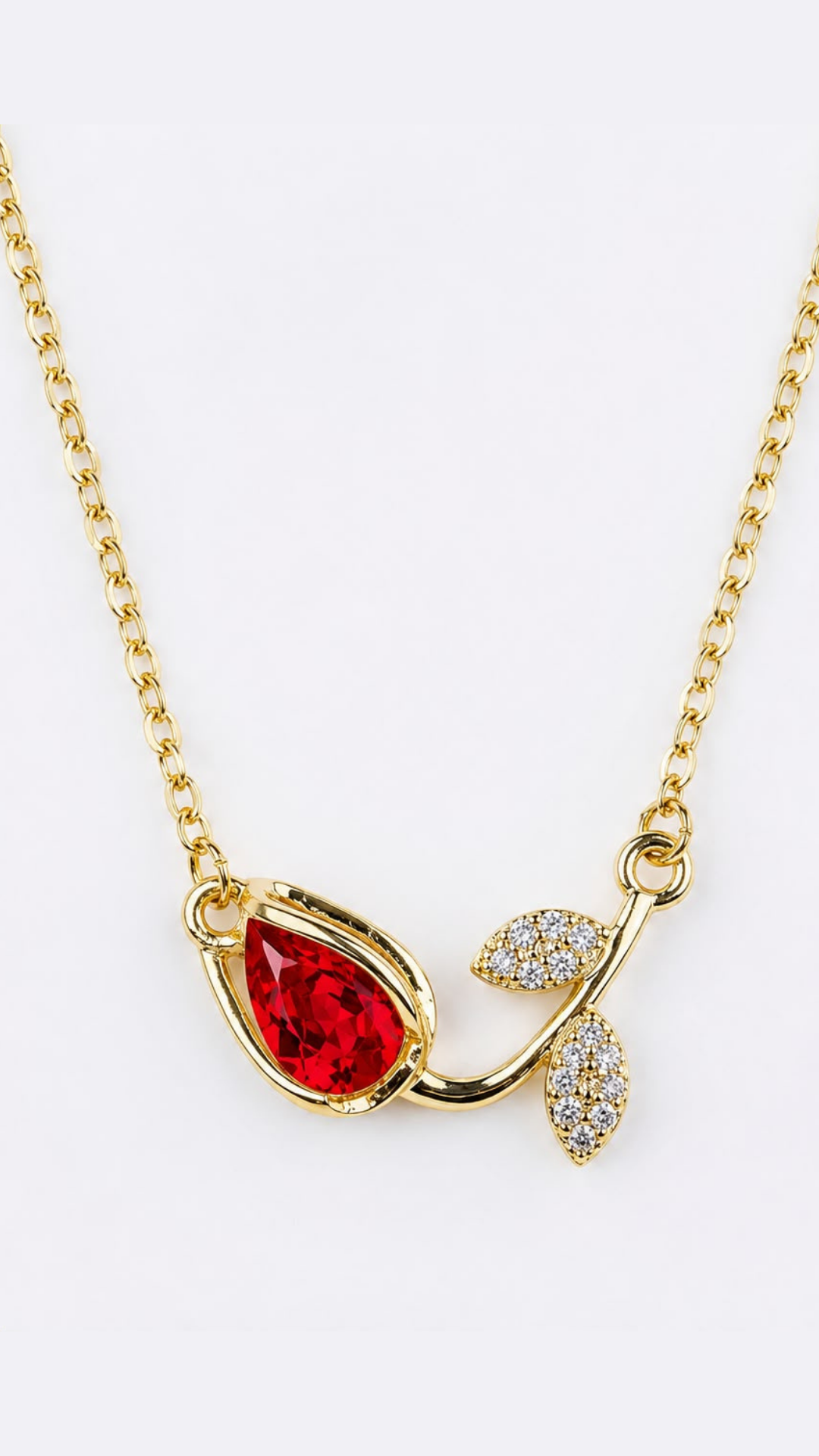 Ruby Tulip Pendant