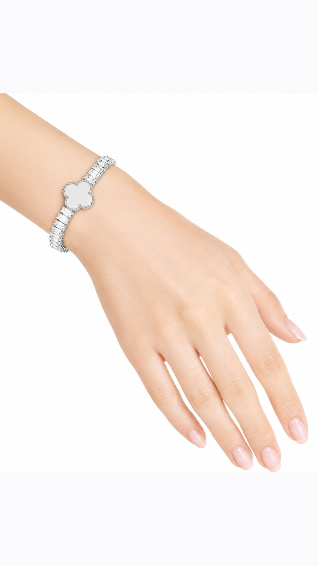 Onyx Clover Tennis Bracelet