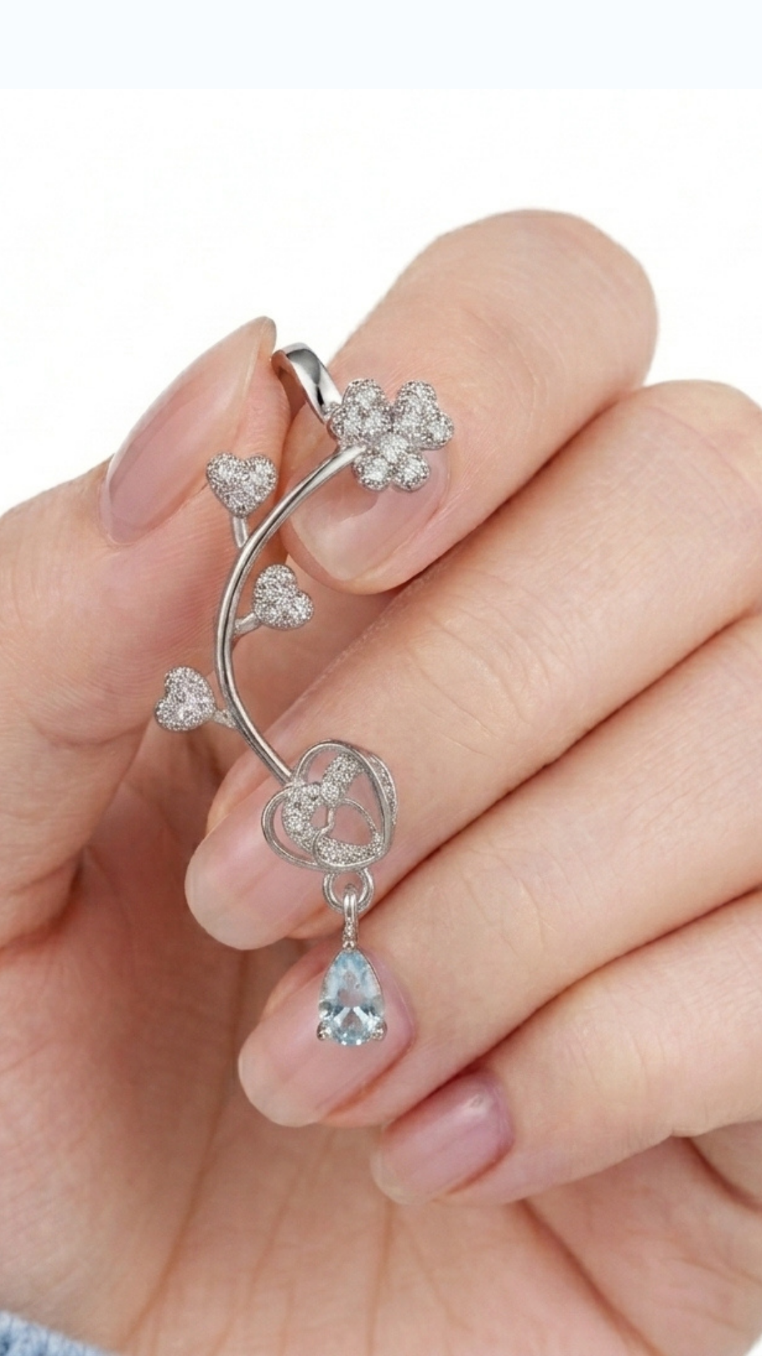 Clover Heart Ear Cuffs