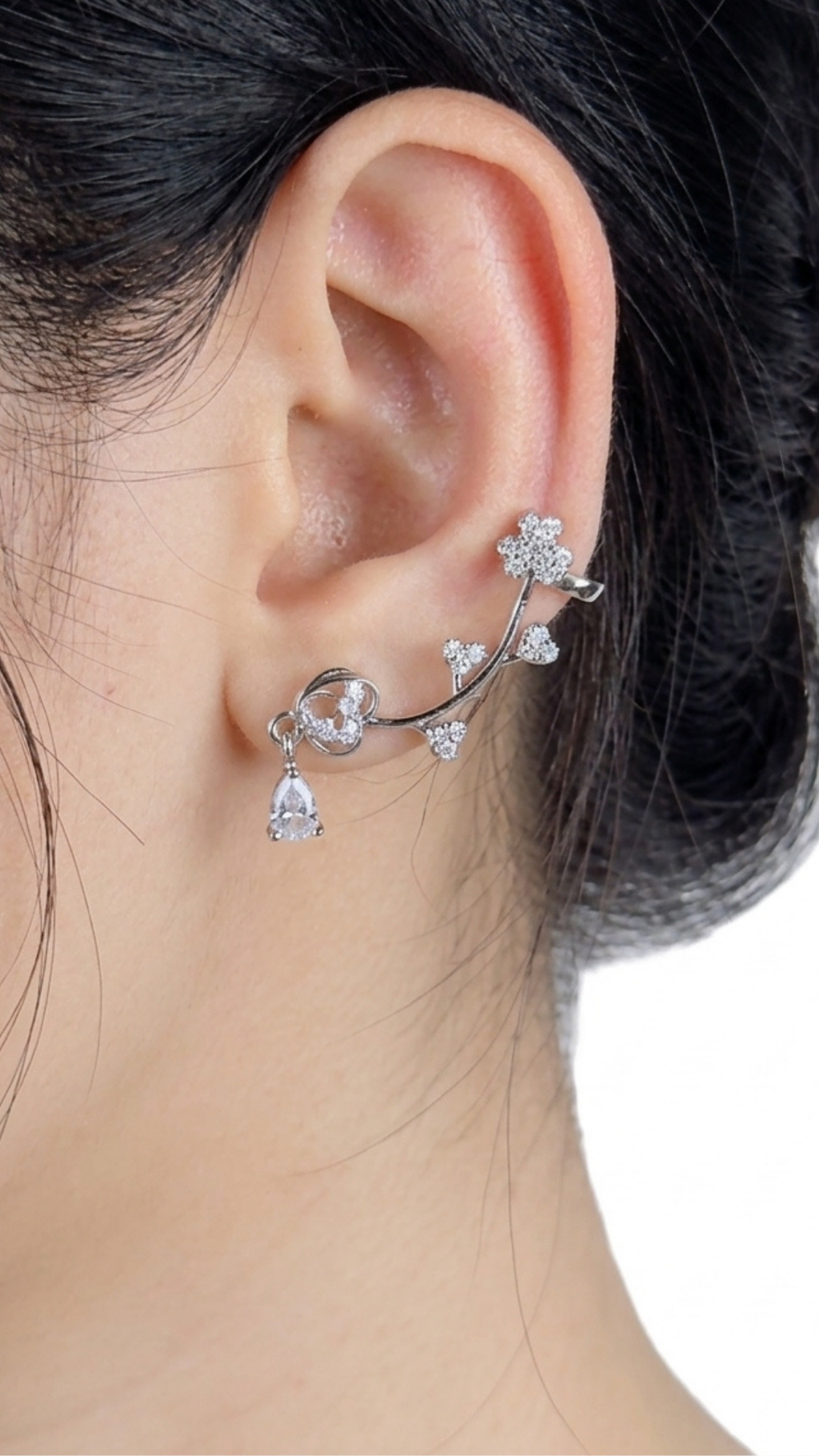 Clover Heart Ear Cuffs