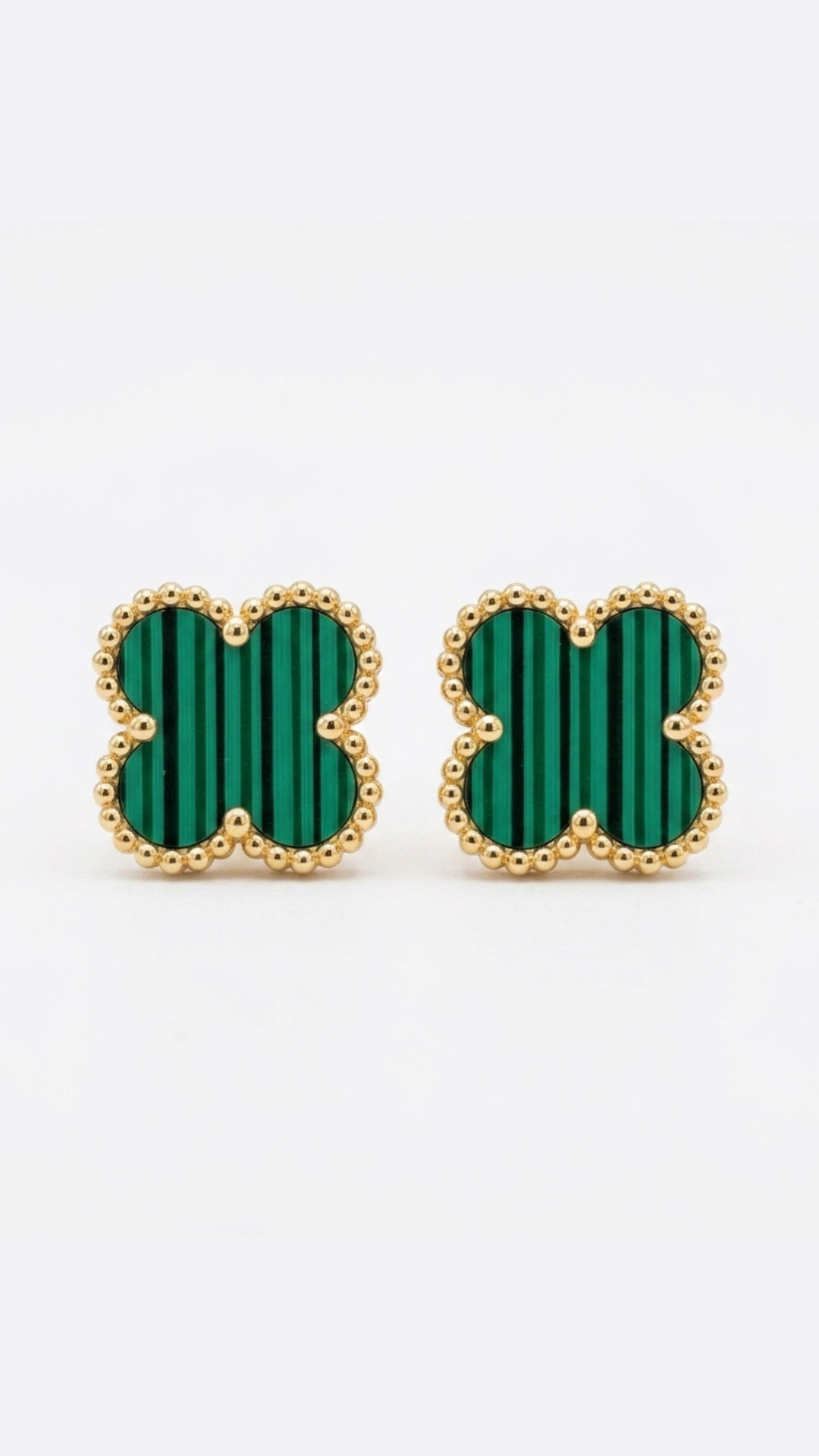 Emerald Clover Studs