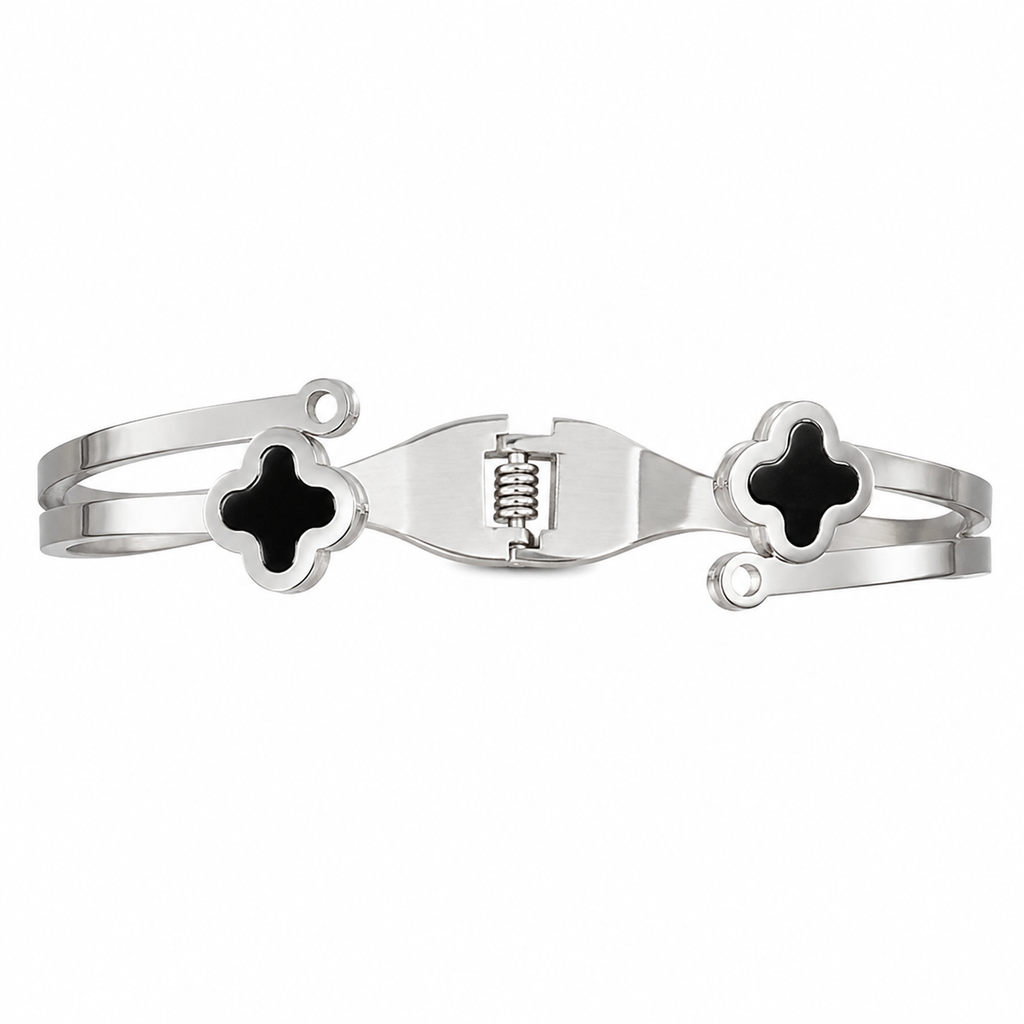 Midnight Clover Cuff