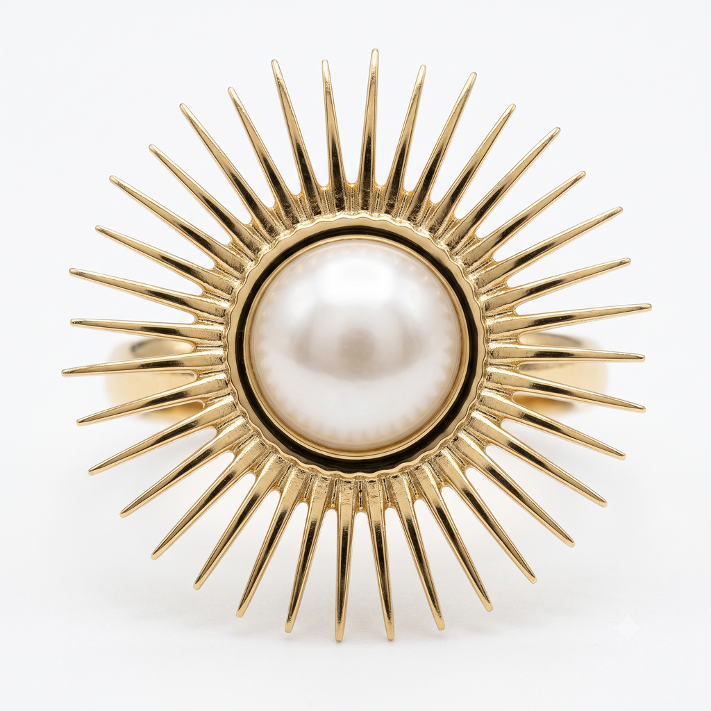 Sunburst Pearl Ring
