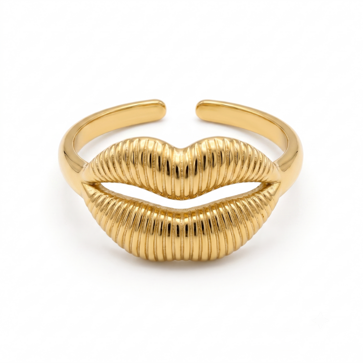 Sculpted Lips Ring