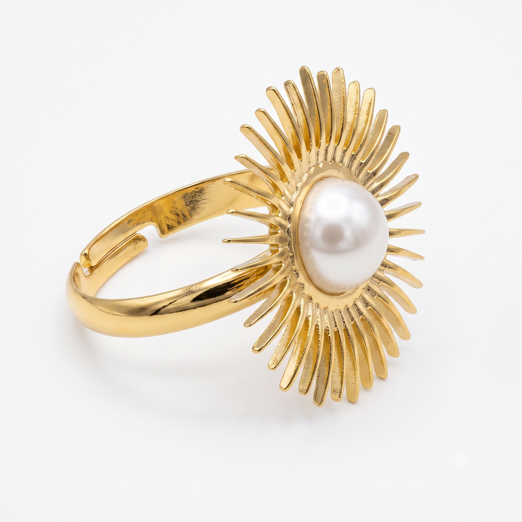 Sunburst Pearl Ring
