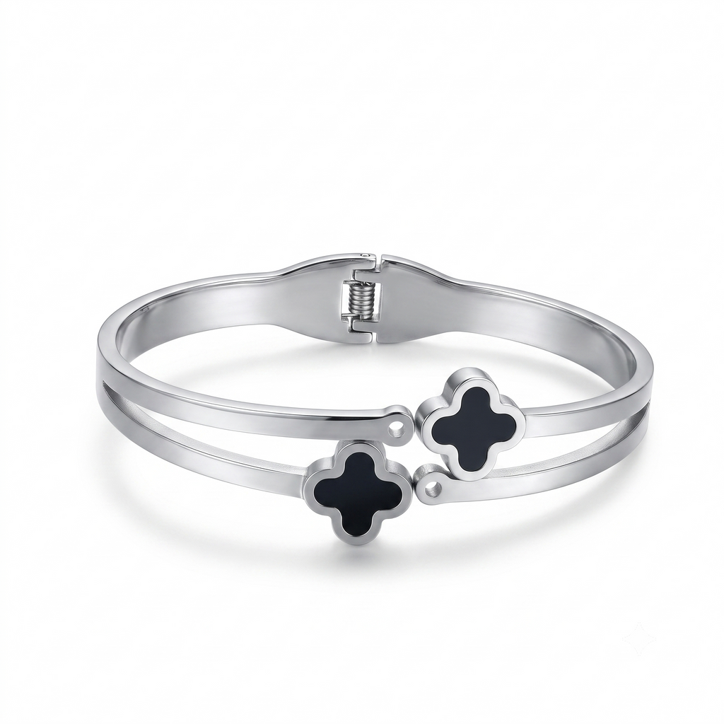 Midnight Clover Cuff