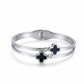 Midnight Clover Cuff