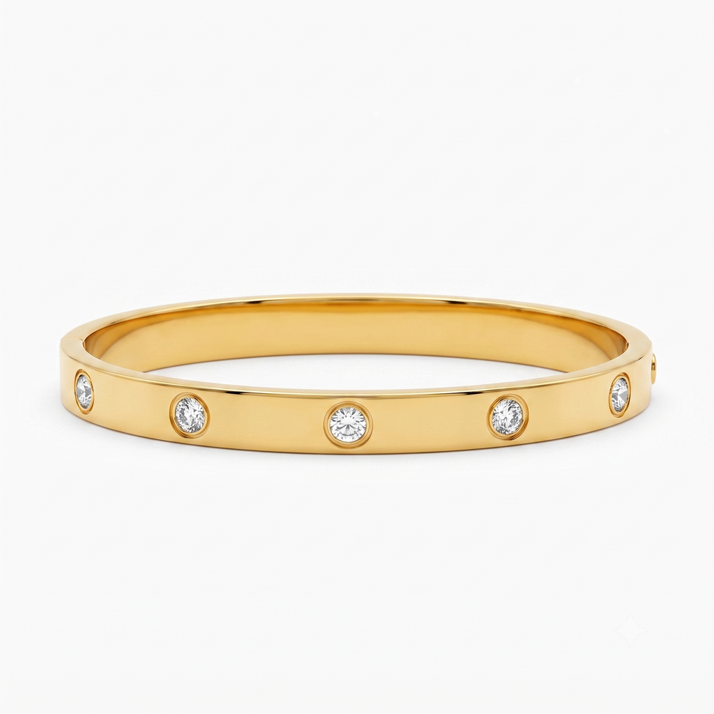 Gold Crystal Cuff